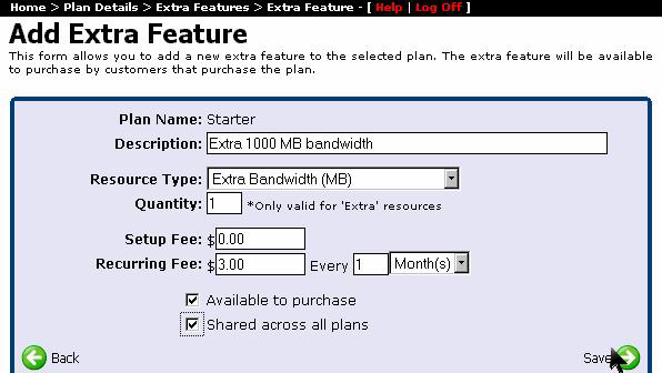 packages extra features packages extra features