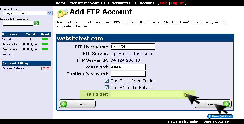 ftp account ftp account