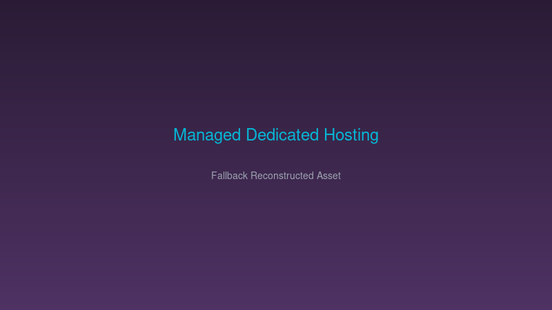 managed hosting